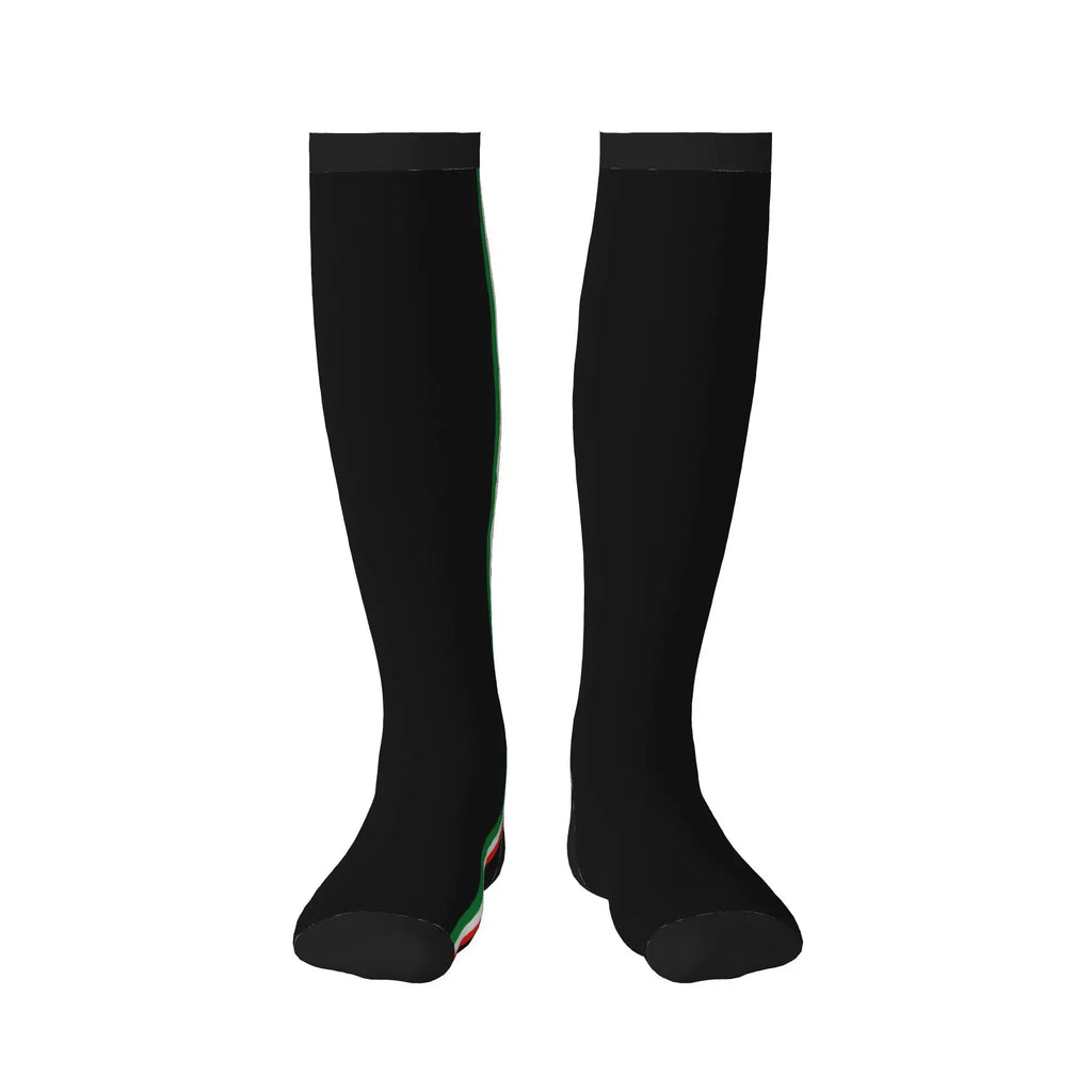 Funny Mens Minimalist Italian Flag Italy Dress Socks Unisex Comfortable Warm 3D Print Patriotic Sports Compression Socks
