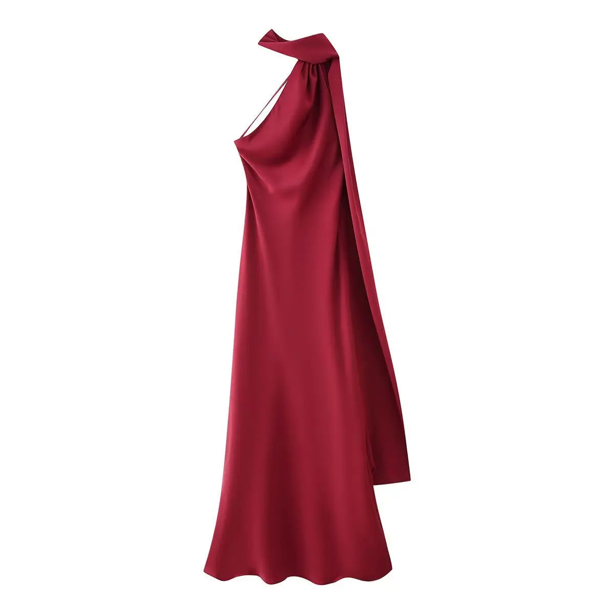 Satin Ribbon Long Dresses Women's Backless Casual Silk Dress Evening Wedding Guest Blue Green Black Yellow Red Pink Summer Prom