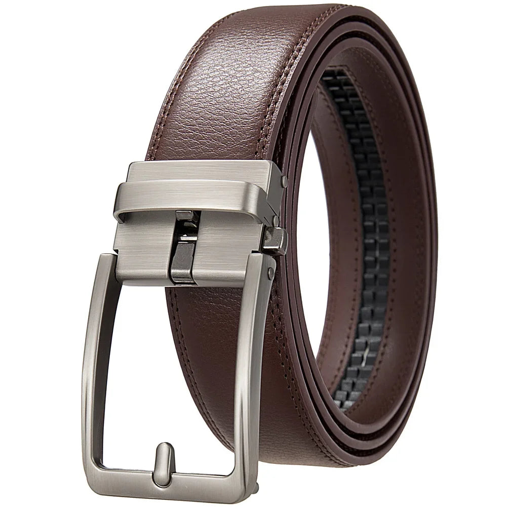 Luxury Designer Click Belts for Men PU Leather Waist strap, Fashion Automatic Buckle Design Belt, Perfect Waistband for Jeans