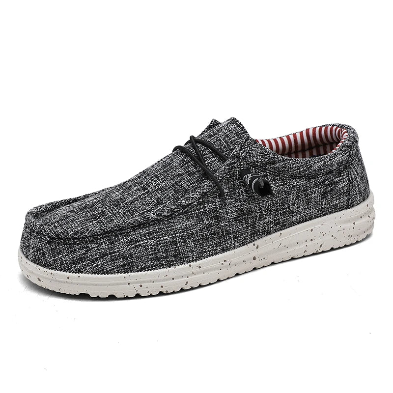 Brand Men Casual Shoes Fashion Denim Canvas Shoes Breathable Men Walking Flat Shoes Outdoor Large Size Light Men's Shoes Loafers