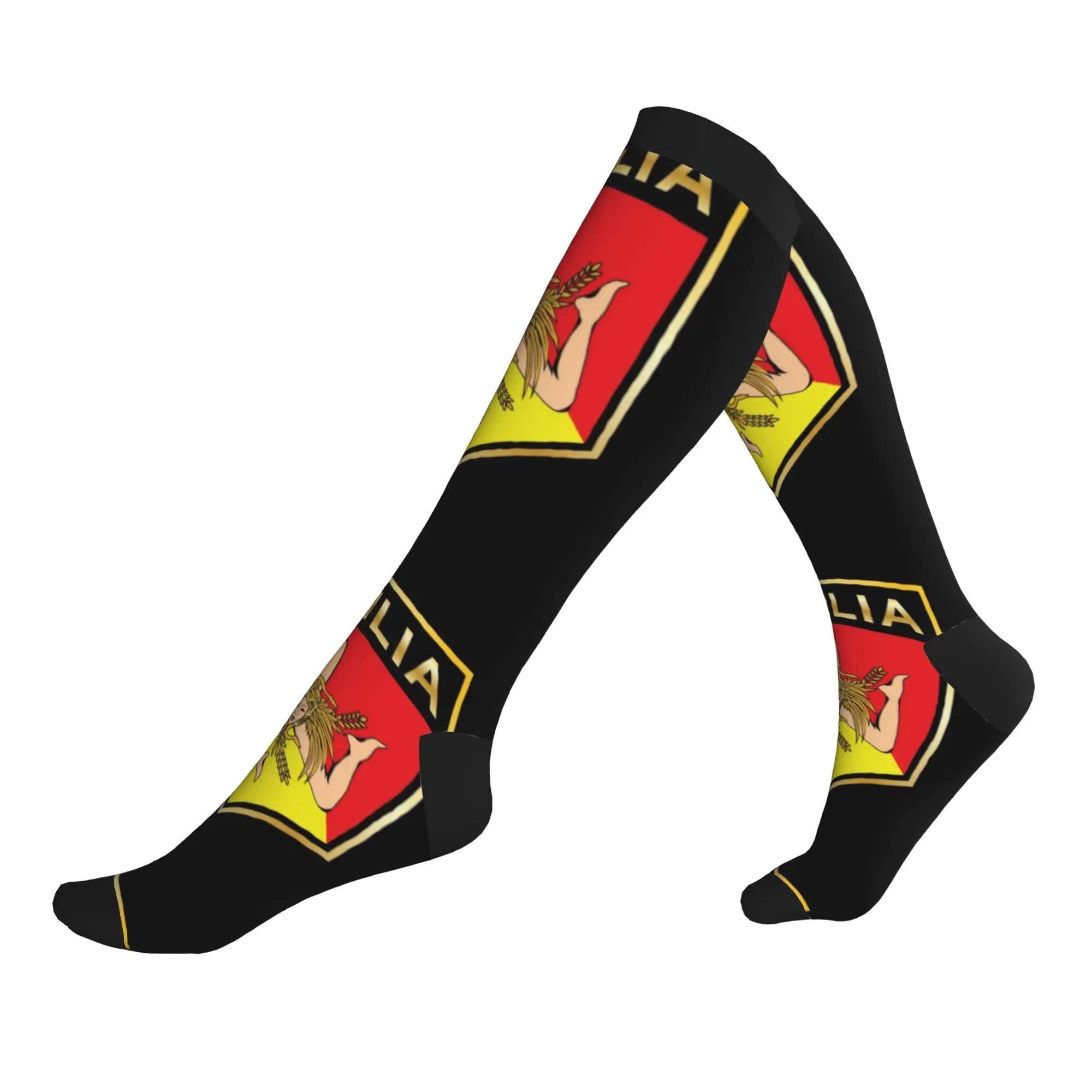 Fun Mens Italy Flag Vintage Italian Italia Dress Socks Unisex Breathbale Warm 3D Printed  Sports Compression Socks