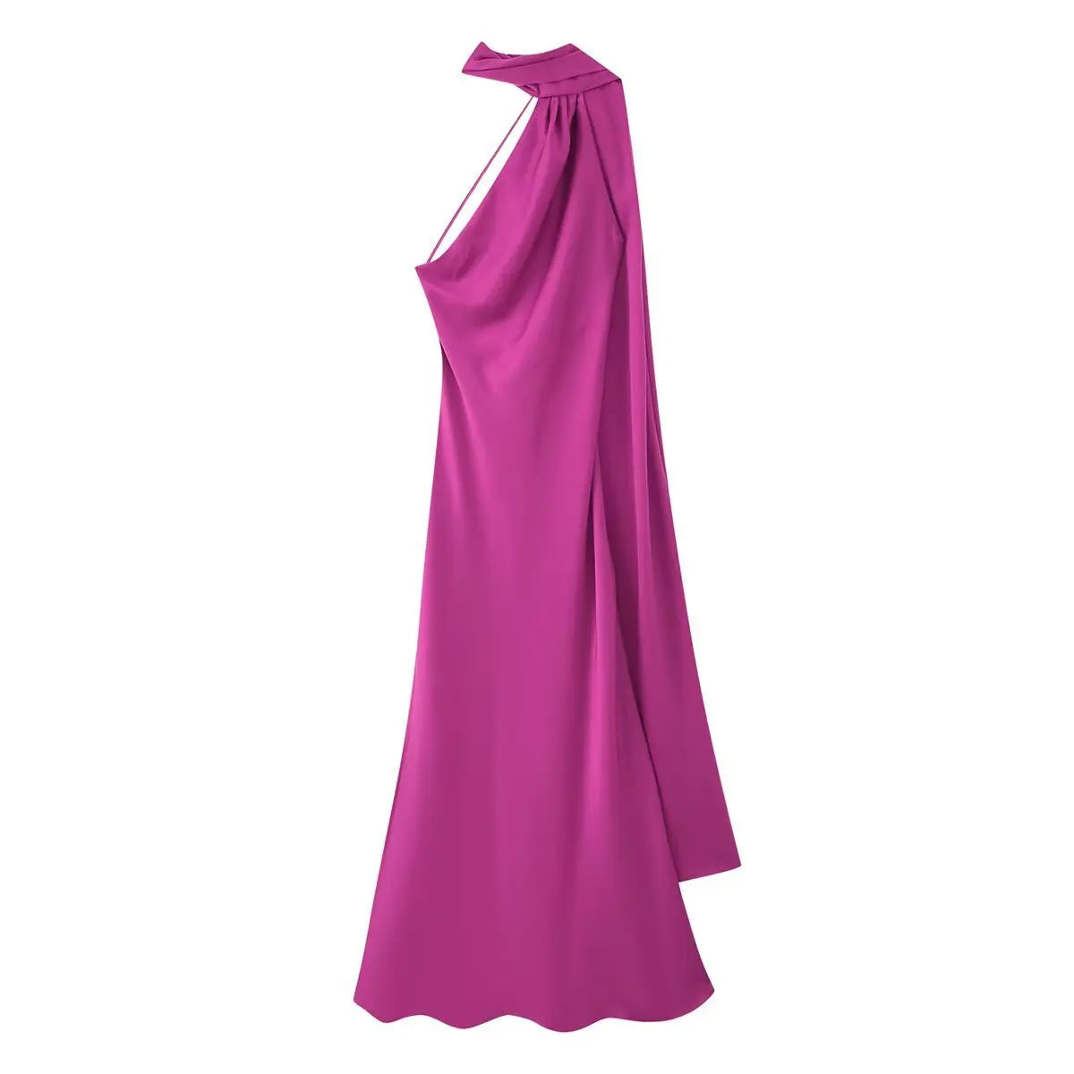 Satin Ribbon Long Dresses Women's Backless Casual Silk Dress Evening Wedding Guest Blue Green Black Yellow Red Pink Summer Prom