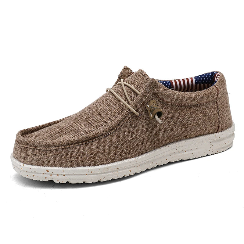 Brand Men Casual Shoes Fashion Denim Canvas Shoes Breathable Men Walking Flat Shoes Outdoor Large Size Light Men's Shoes Loafers