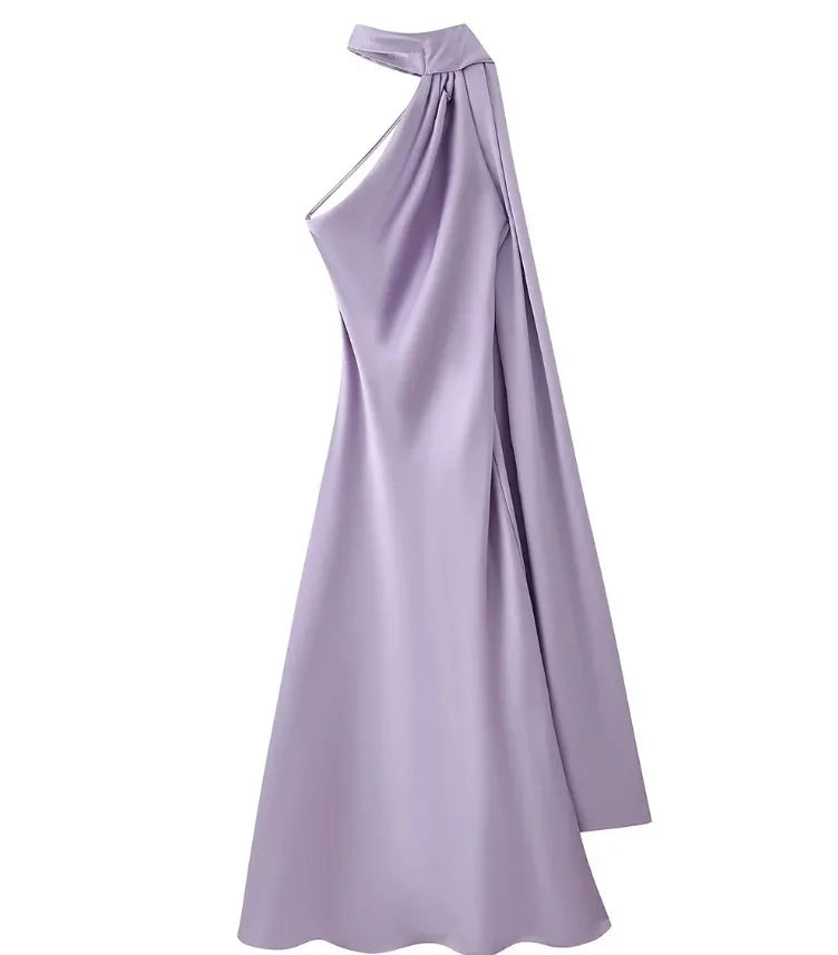 Satin Ribbon Long Dresses Women's Backless Casual Silk Dress Evening Wedding Guest Blue Green Black Yellow Red Pink Summer Prom