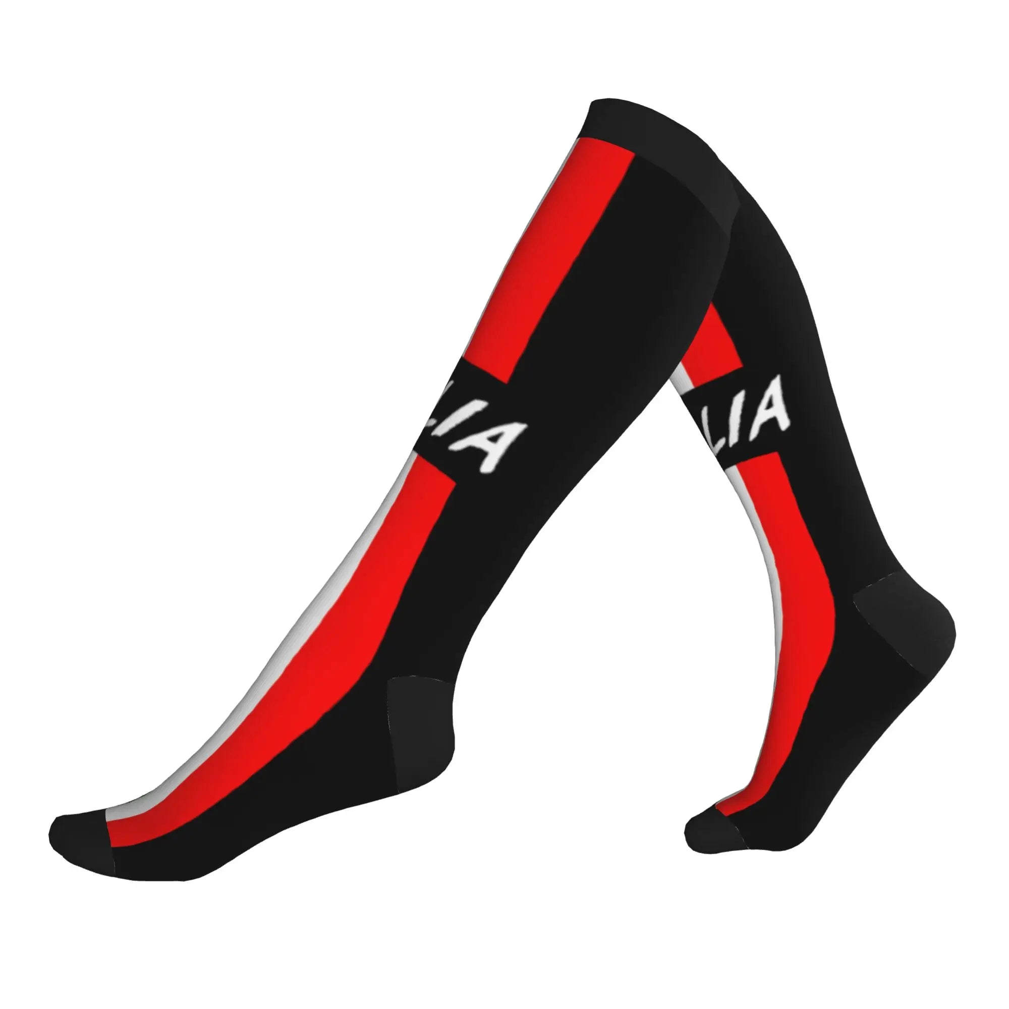 Funny Mens Minimalist Italian Flag Italy Dress Socks Unisex Comfortable Warm 3D Print Patriotic Sports Compression Socks