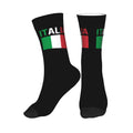 Fun Printing Italy Flag Socks for Women Men Stretch Summer Autumn Winter Italian Proud Crew Socks