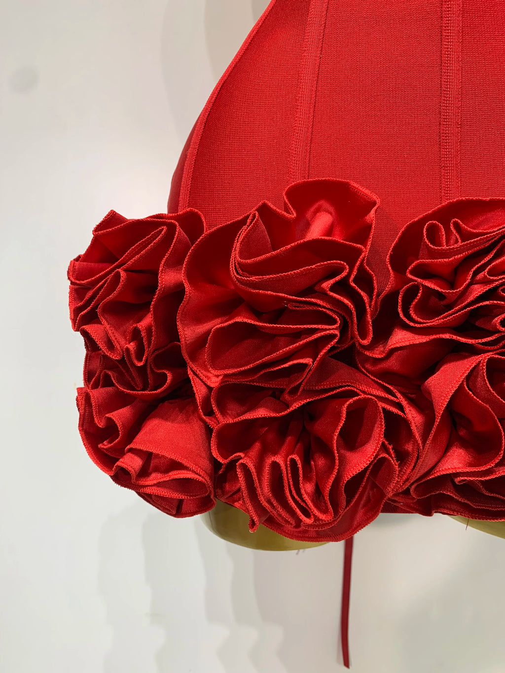 Women Sexy Strapless Backless Flower Embellished Mini Bandage Dress Bodycon Celebrity Party Cocktail Evening Party Club Dresses
