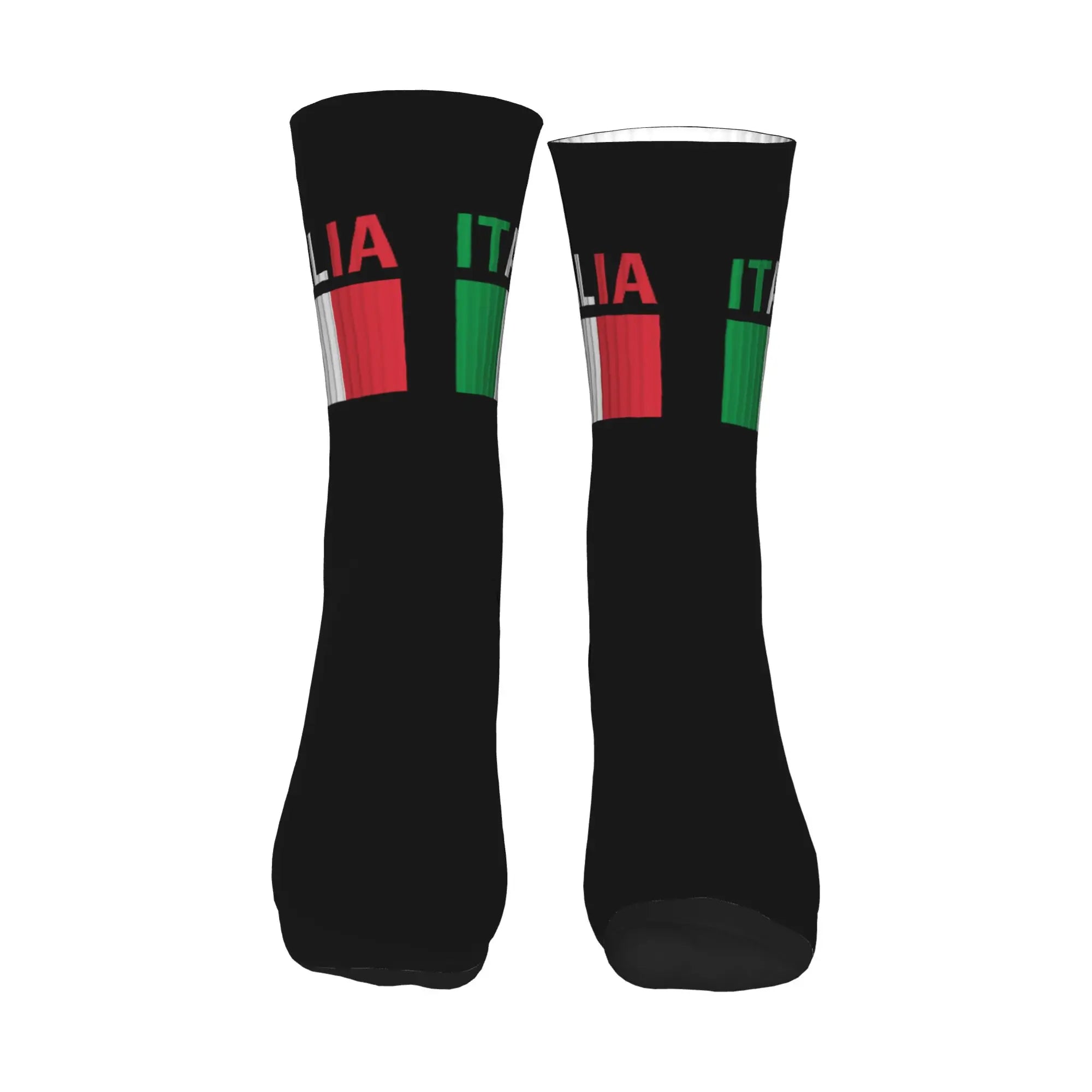 Fun Printing Italy Flag Socks for Women Men Stretch Summer Autumn Winter Italian Proud Crew Socks