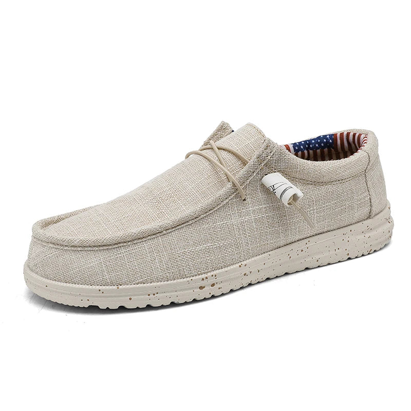 Brand Men Casual Shoes Fashion Denim Canvas Shoes Breathable Men Walking Flat Shoes Outdoor Large Size Light Men's Shoes Loafers