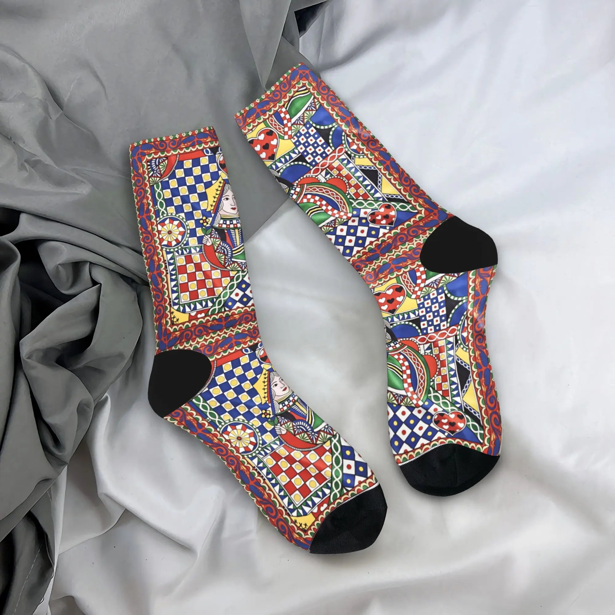 Italy Cute Print Sicilia Sicily Love Trinacria Socks Harajuku Stockings Autumn Non Slip Men Socks Warm Soft Outdoor Socks