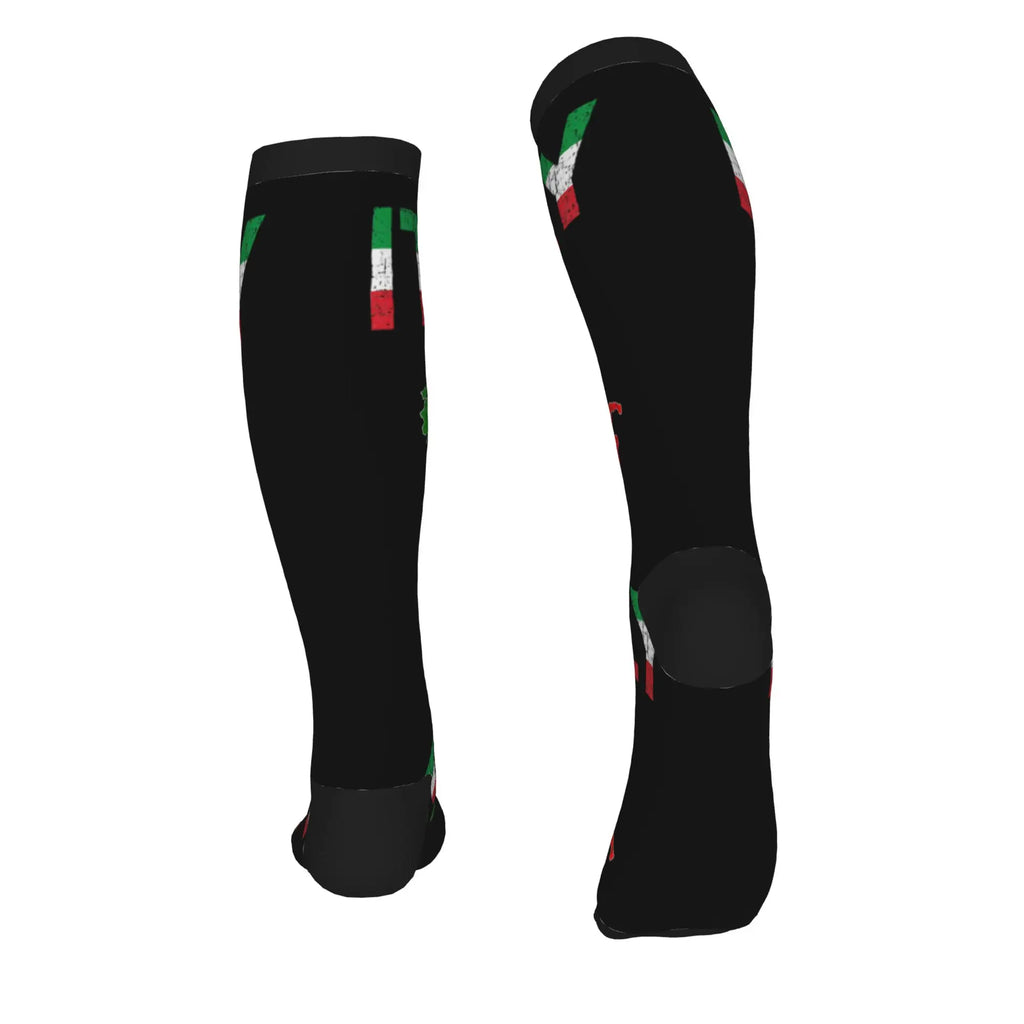 Fun Mens Italy Flag Vintage Italian Italia Dress Socks Unisex Breathbale Warm 3D Printed  Sports Compression Socks