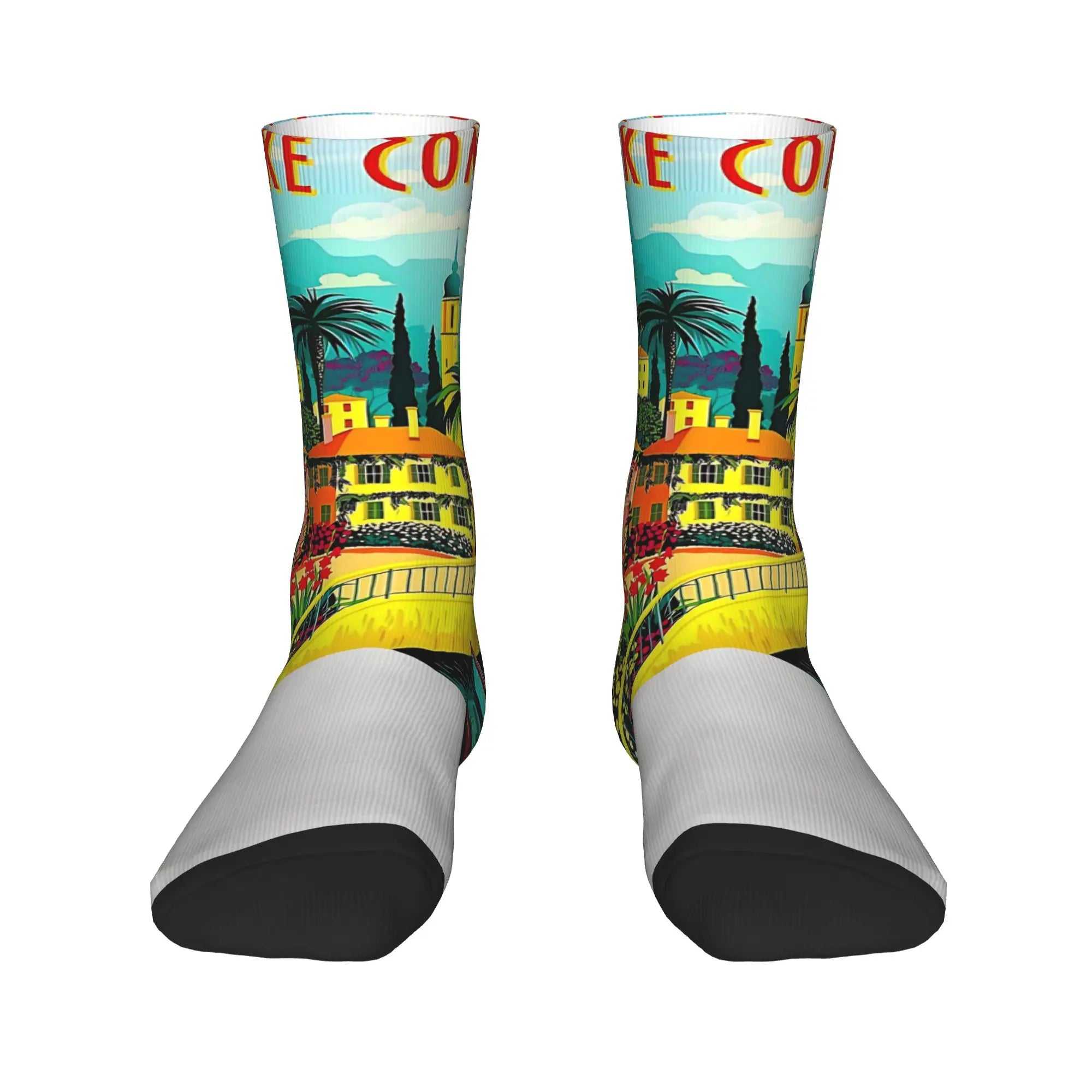 Winter Warm Harajuku Women Men Lago Di Como Italia Italy Lake Como Socks  Breathable Soccer Socks