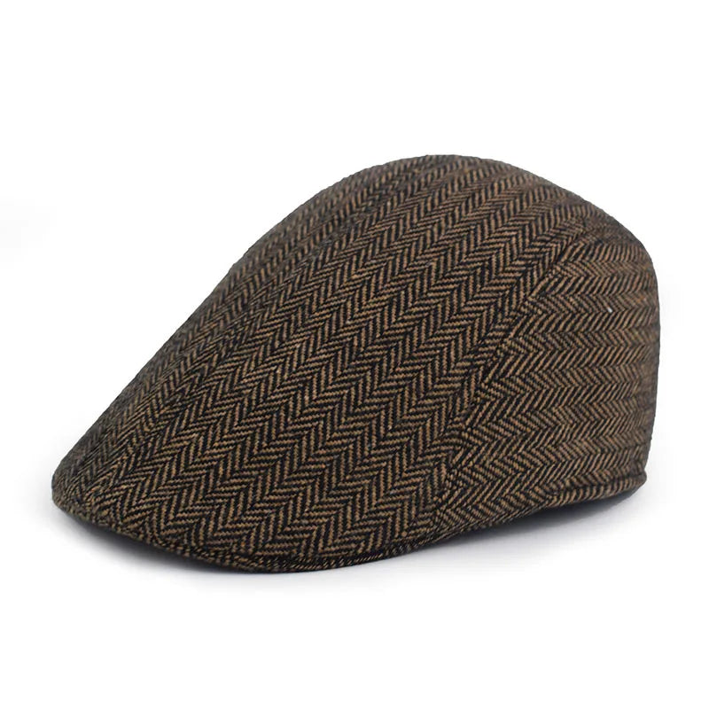 Fashion Berets Men High Quality Autumn Winter Wool Hat Herringbone Flat Cap Classical Artist Painter Hat Male Beret Caps Gorras